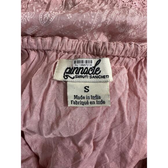 Anthropologie Pinnacle Shruti Sancheti Maxi Dress Pink Paisley Floral - Picture 3 of 11